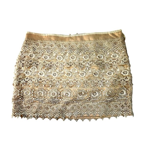 Sans Souci Cream Lace Skirt Size Small 30" waist - Picture 1 of 4
